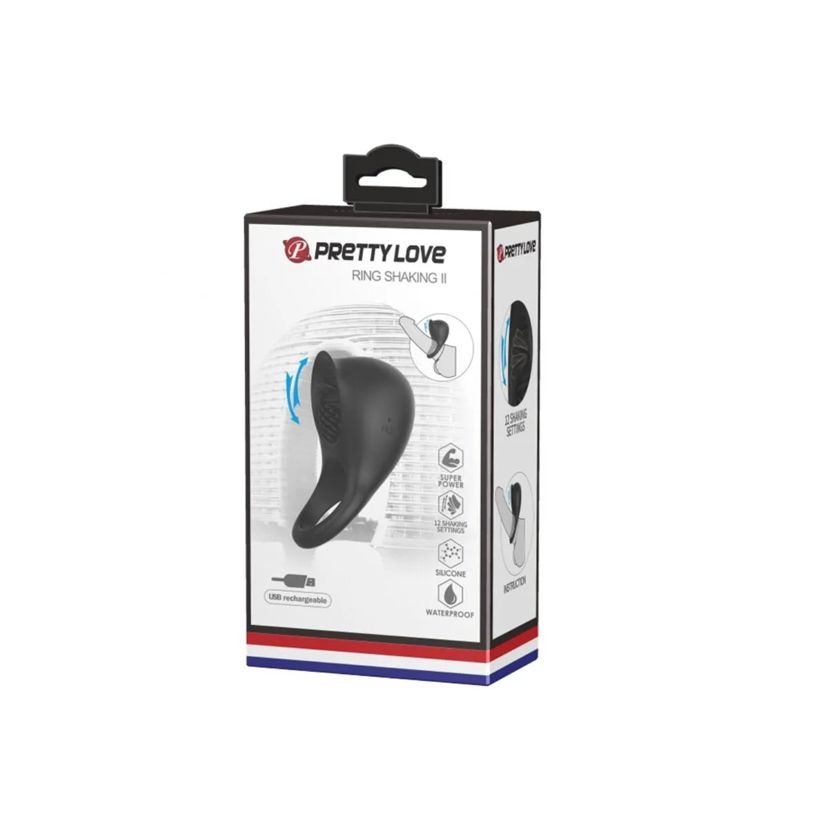 Vibrierender Penisring mit Schwarzer Zunge von Pretty Love Male | Fesselliebe.de