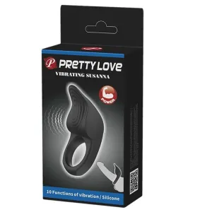 Susanna Vibrierender Penisring Schwarz von Pretty Love Male