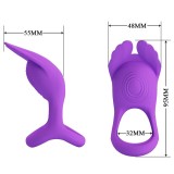 Silas Vibrant Penis Ring 7 Vibrationen Lila Silikon von Pretty Love Male | Fesselliebe.de
