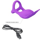 Silas Vibrant Penis Ring 7 Vibrationen Lila Silikon von Pretty Love Male | Fesselliebe.de