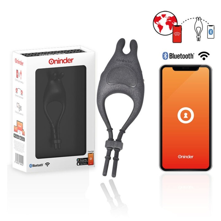 Pampa wiederaufladbarer Einstellbarer Vibratorring mit Klitorisstimulator 10 Geschwindigkeiten - Kostenlose App von Oninder | Fesselliebe.de