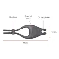 Pampa wiederaufladbarer Einstellbarer Vibratorring mit Klitorisstimulator 10 Geschwindigkeiten - Kostenlose App von Oninder