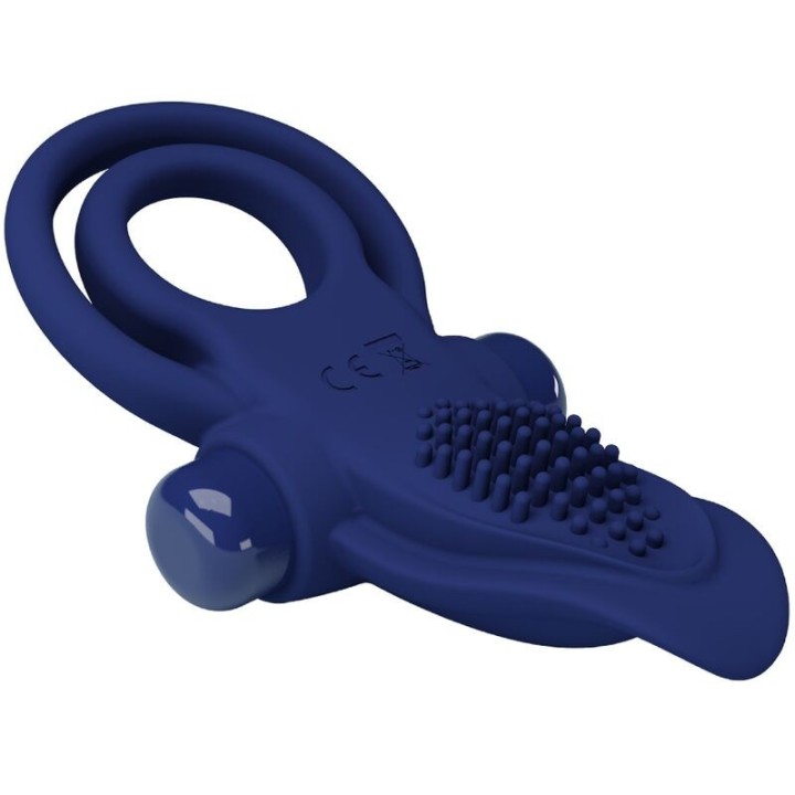 Bronson Doppelring mit Vibration Blau von Pretty Love Male | Fesselliebe.de