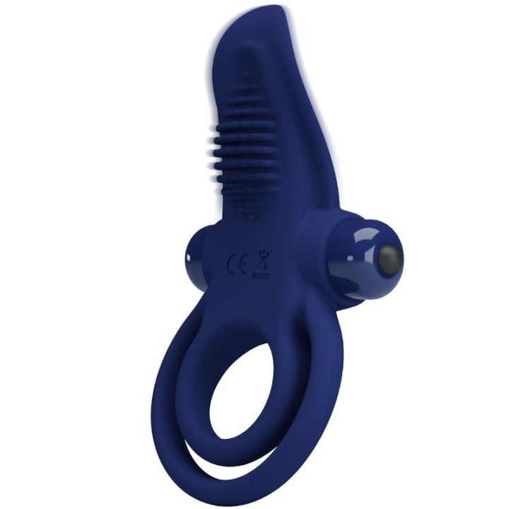 Bronson Doppelring mit Vibration Blau von Pretty Love Male | Fesselliebe.de