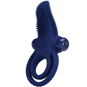 Bronson Doppelring mit Vibration Blau von Pretty Love Male