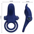 Bronson Doppelring mit Vibration Blau von Pretty Love Male