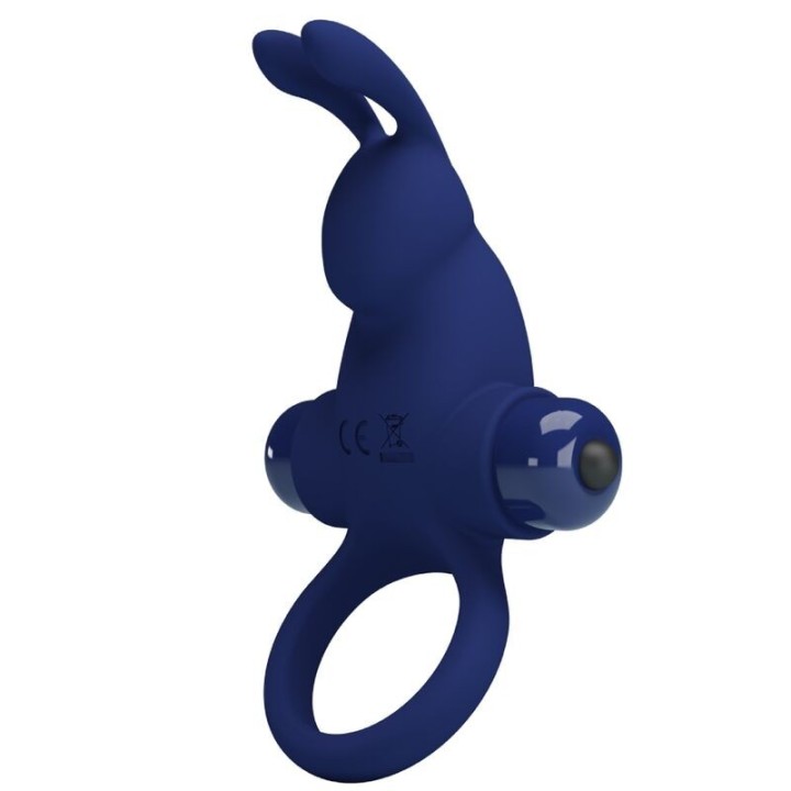 Jiro Rabbitring mit Vibration Blau von Pretty Love Male | Fesselliebe.de