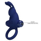 Jiro Rabbitring mit Vibration Blau von Pretty Love Male | Fesselliebe.de