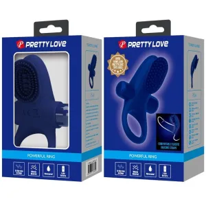 Palle Ring mit Vibration Blau von Pretty Love Male