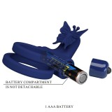 Jamele Doppelring mit Vibration & Schmetterlingstimulator Blau von Pretty Love Male | Fesselliebe.de