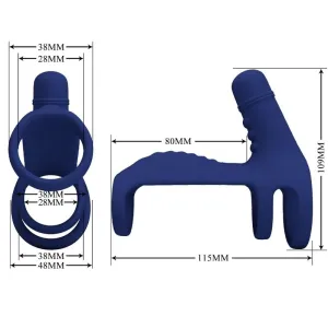 Elish Vibrationsring mit Verlngerung Blau von Pretty Love Male