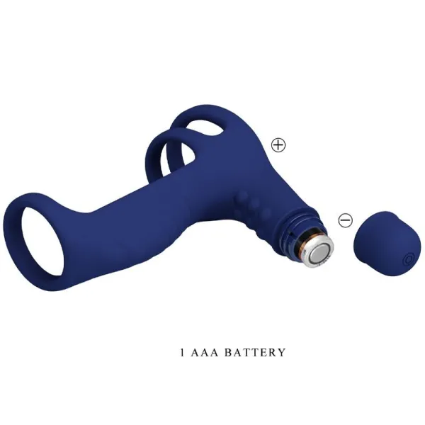 Elish Vibrationsring mit Verlngerung Blau von Pretty Love Male | Fesselliebe.de