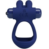 Francisco Doppelter Vibrationsring Rabbit Blau von Pretty Love Male | Fesselliebe.de