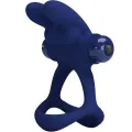 Francisco Doppelter Vibrationsring Rabbit Blau von Pretty Love Male