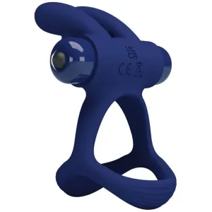 Francisco Doppelter Vibrationsring Rabbit Blau von Pretty Love Male