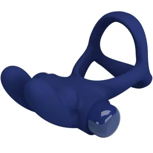 Francisco Doppelter Vibrationsring Rabbit Blau von Pretty Love Male