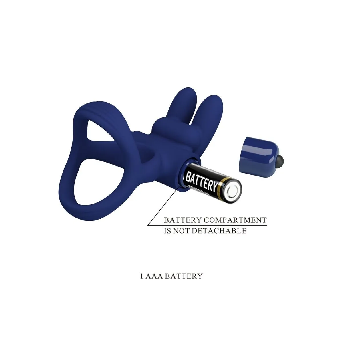 Francisco Doppelter Vibrationsring Rabbit Blau von Pretty Love Male | Fesselliebe.de