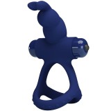 Luchito Doppelvibrierender Ring Rabbit Blau von Pretty Love Male | Fesselliebe.de