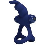 Luchito Doppelvibrierender Ring Rabbit Blau von Pretty Love Male | Fesselliebe.de