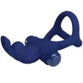 Luchito Doppelvibrierender Ring Rabbit Blau von Pretty Love Male