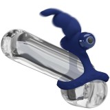 Luchito Doppelvibrierender Ring Rabbit Blau von Pretty Love Male | Fesselliebe.de