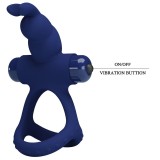 Luchito Doppelvibrierender Ring Rabbit Blau von Pretty Love Male | Fesselliebe.de