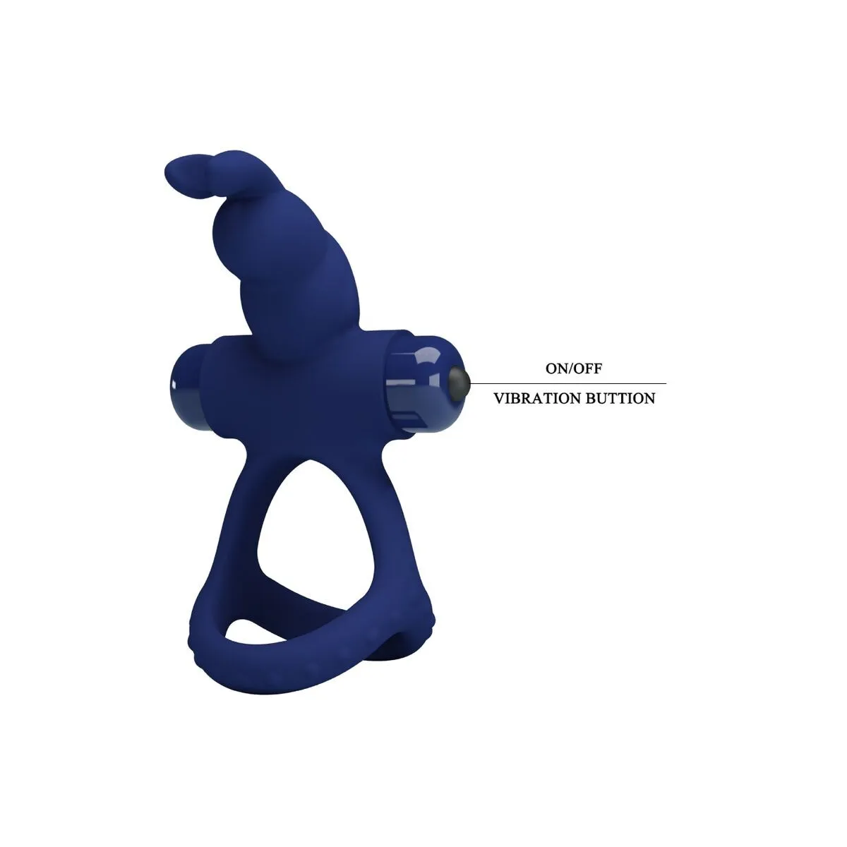 Luchito Doppelvibrierender Ring Rabbit Blau von Pretty Love Male | Fesselliebe.de
