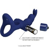 Luchito Doppelvibrierender Ring Rabbit Blau von Pretty Love Male | Fesselliebe.de
