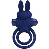 Darey Doppelter Vibrationsring Rabbit Blau von Pretty Love Male | Fesselliebe.de