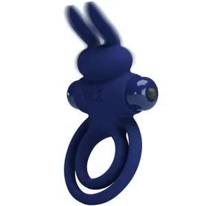 Darey Doppelter Vibrationsring Rabbit Blau von Pretty Love Male