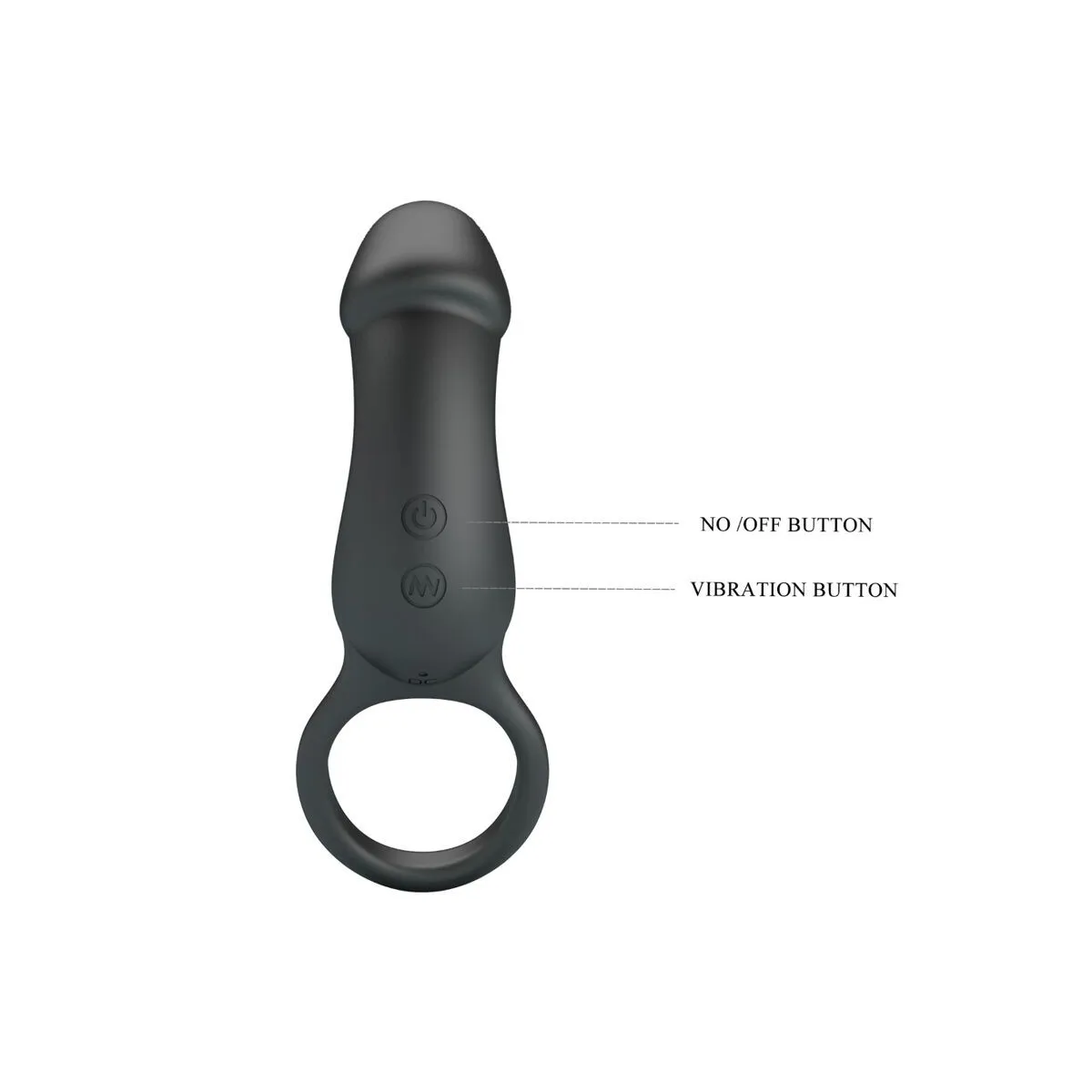 Trae Vibrationsring mit Schwarzem Stimulator von Pretty Love Male | Fesselliebe.de