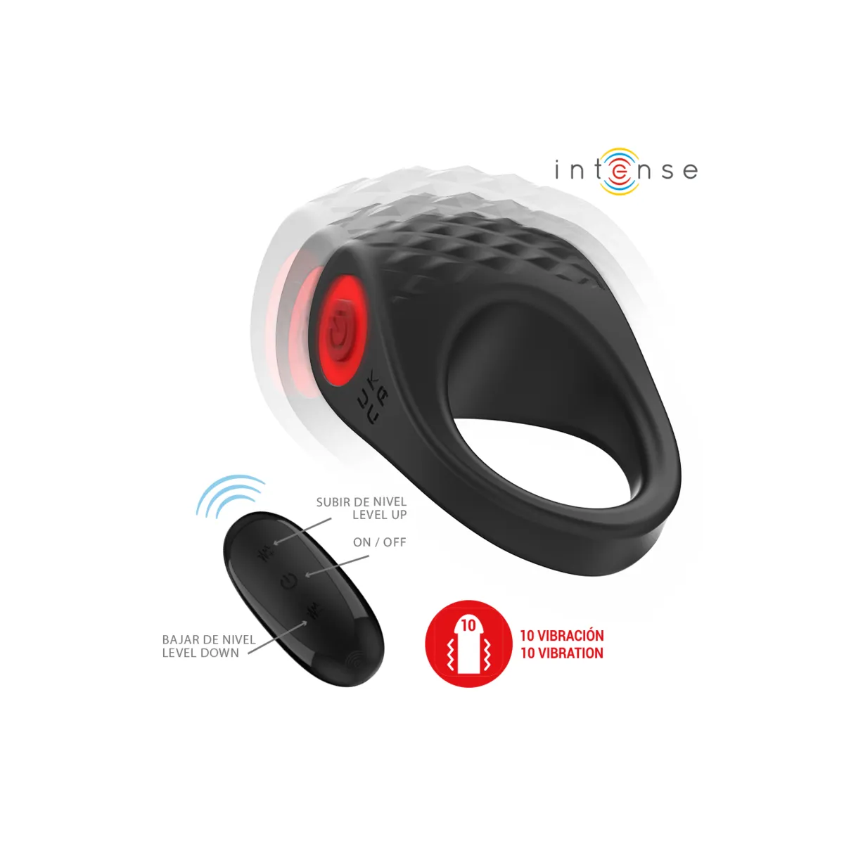 Clover Vibrator Penisring 10 Vibrationen Schwarz von Intense Couples Toys | Fesselliebe.de