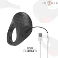Clover Vibrator Penisring 10 Vibrationen Schwarz von Intense Couples Toys
