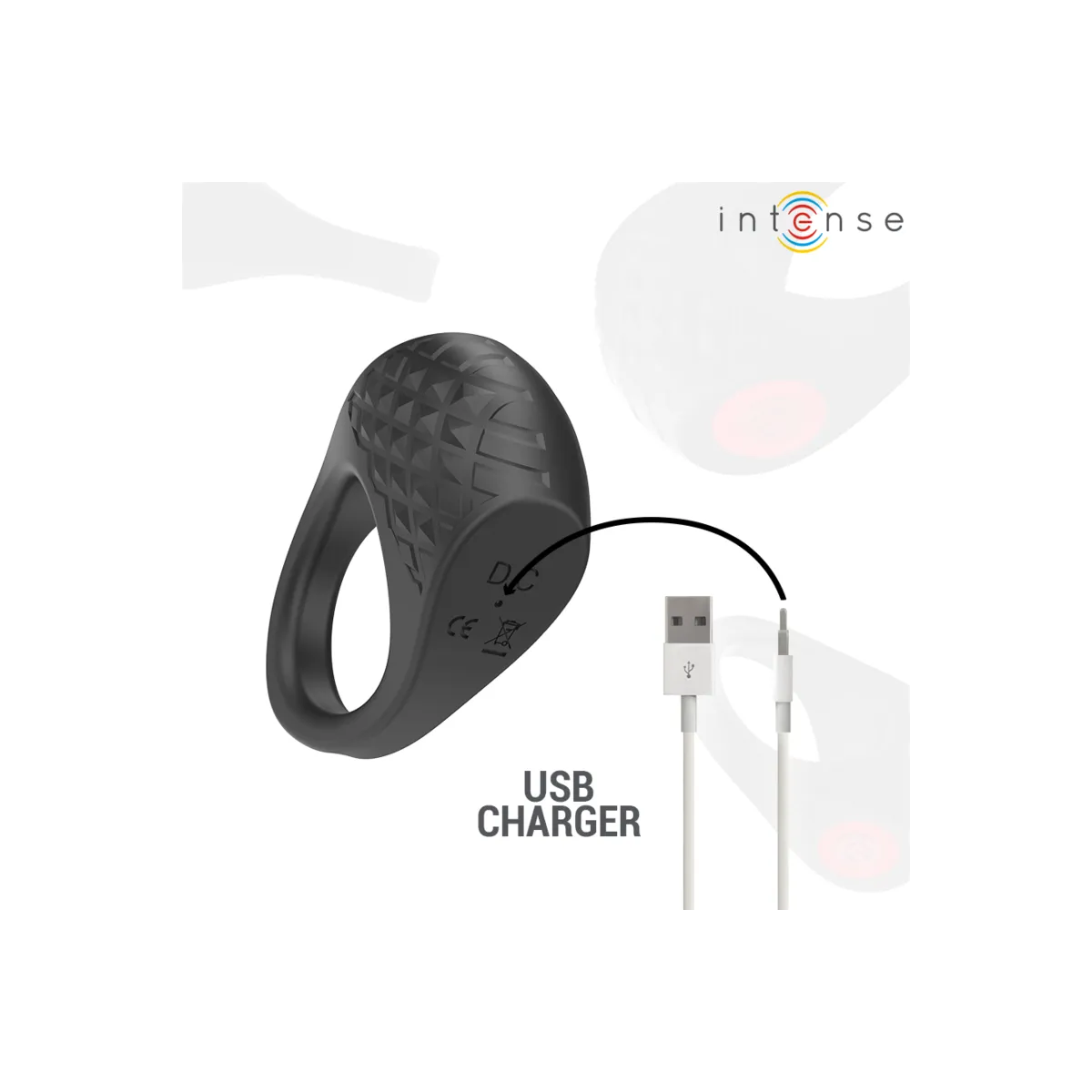 Clover Vibrator Penisring 10 Vibrationen Schwarz von Intense Couples Toys | Fesselliebe.de