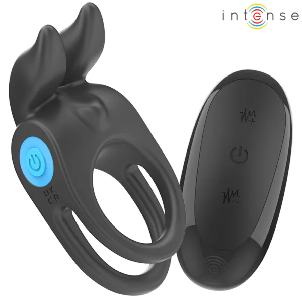 Sam Vibrator Doppel-Penisring 10 Vibrationen Schwarz von Intense Couples Toys | Fesselliebe.de