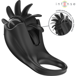 Mabel Vibrationsring 10 Vibrationen mit Klitorisstimulator Schwarz von Intense Couples Toys | Fesselliebe.de