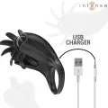Mabel Vibrationsring 10 Vibrationen mit Klitorisstimulator Schwarz von Intense Couples Toys