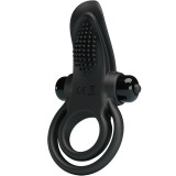 Doppelter Vibrationsring + Klitorisstimulator 10 Vibrationen Schwarz von Pretty Love | Fesselliebe.de