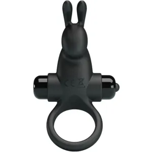 Vibrationsring + Rabbit-Klitoris-Stimulator 10 Vibrationen Schwarz von Pretty Love