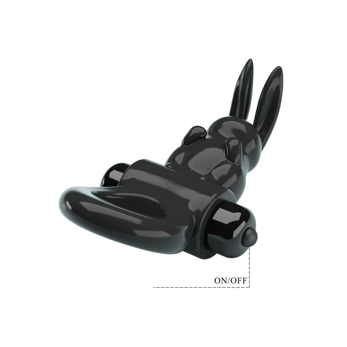 Aufregender Ring Rabbit Vibratorring 10 Vibrationen Schwarz von Pretty Love | Fesselliebe.de