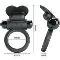 Debonaire Vibrationsring Rabbit 10 Vibrationen Schwarz von Pretty Love