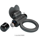 Debonaire Vibrationsring Rabbit 10 Vibrationen Schwarz von Pretty Love | Fesselliebe.de