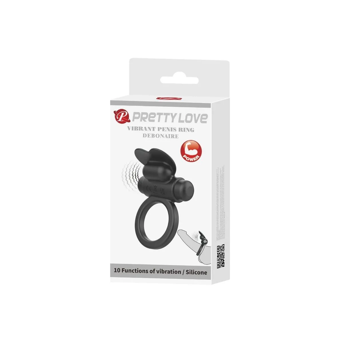 Debonaire Vibrationsring Rabbit 10 Vibrationen Schwarz von Pretty Love | Fesselliebe.de