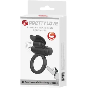 Debonaire Vibrationsring Rabbit 10 Vibrationen Schwarz von Pretty Love