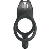 Seth Doppel-Vibrationsring Rabbit 7 Vibrationen Schwarz von Pretty Love | Fesselliebe.de