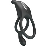 Seth Doppel-Vibrationsring Rabbit 7 Vibrationen Schwarz von Pretty Love | Fesselliebe.de