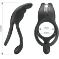 Seth Doppel-Vibrationsring Rabbit 7 Vibrationen Schwarz von Pretty Love