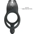 Seth Doppel-Vibrationsring Rabbit 7 Vibrationen Schwarz von Pretty Love