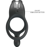 Seth Doppel-Vibrationsring Rabbit 7 Vibrationen Schwarz von Pretty Love | Fesselliebe.de