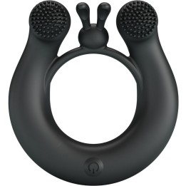 Dahlia Vibrationsring + Klitorisstimulator 12 Vibrationen Schwarz von Pretty Love | Fesselliebe.de
